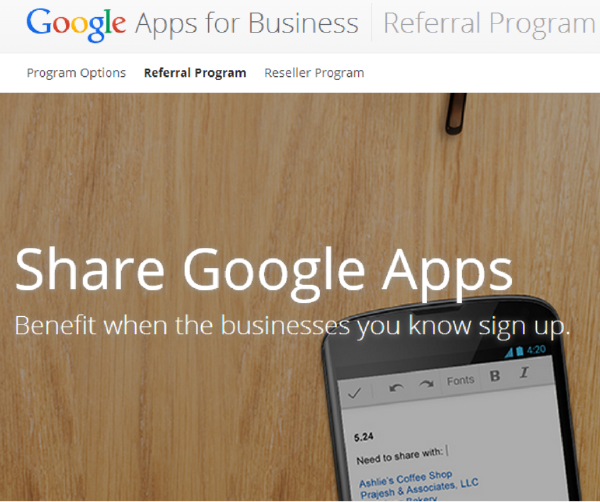 Google Apps Referal
