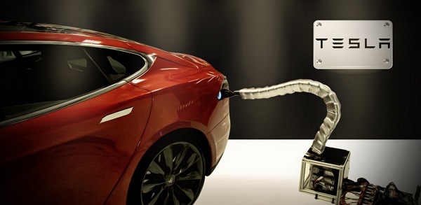 Tesla charging robot